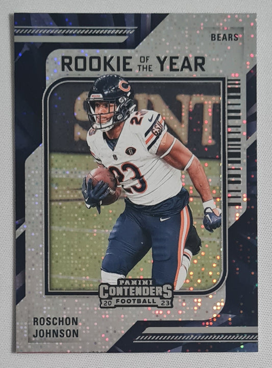 Roschon Johnson - 2023 Panini Contenders Football Chicago Bears #18 Rookie of the Year Sparkle