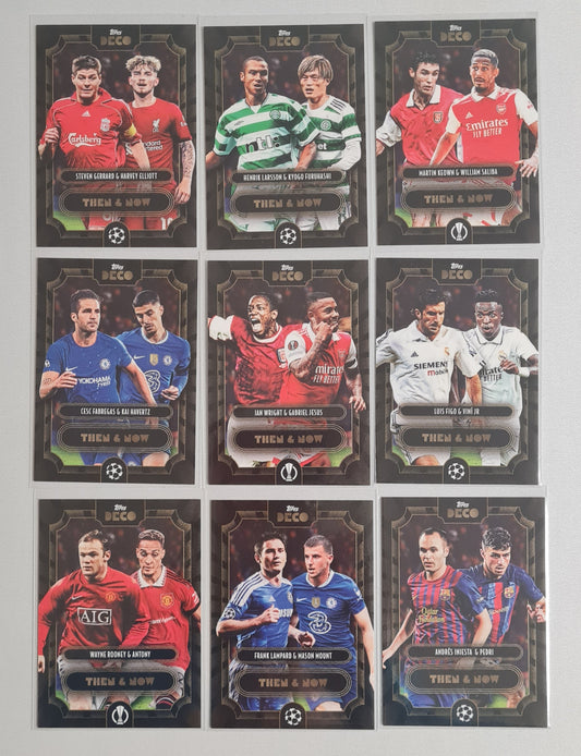Soccer Deco Lot (9 Cards) - 2022 Topps Deco THEN & NOW