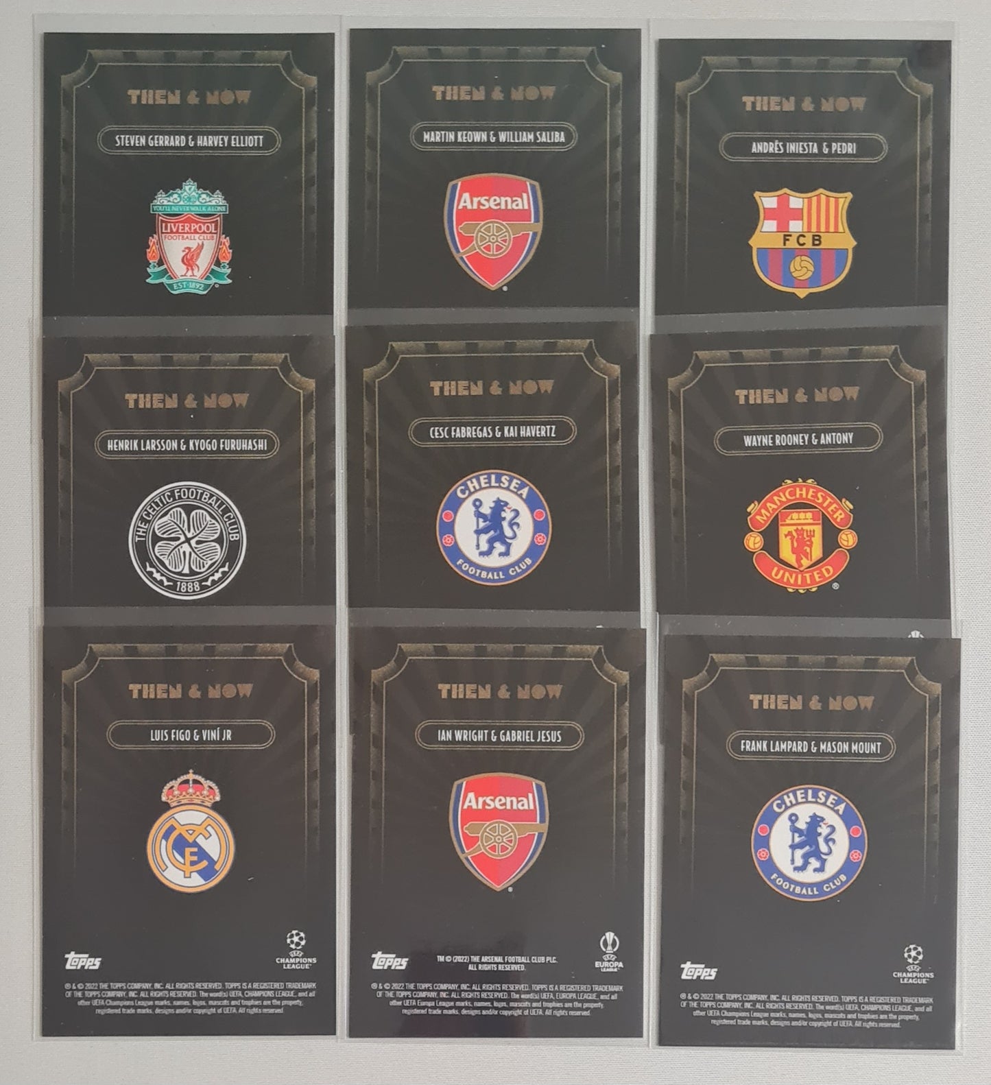 Soccer Deco Lot (9 Cards) - 2022 Topps Deco THEN & NOW