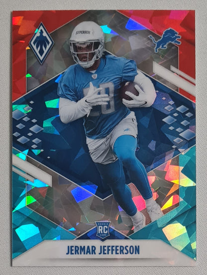 Jermar Jefferson - 2021 Panini Phoenix Football NFL Lions (RC )# 179 Cracked Ice /50