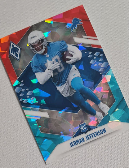 Jermar Jefferson - 2021 Panini Phoenix Football NFL Lions (RC )# 179 Cracked Ice /50