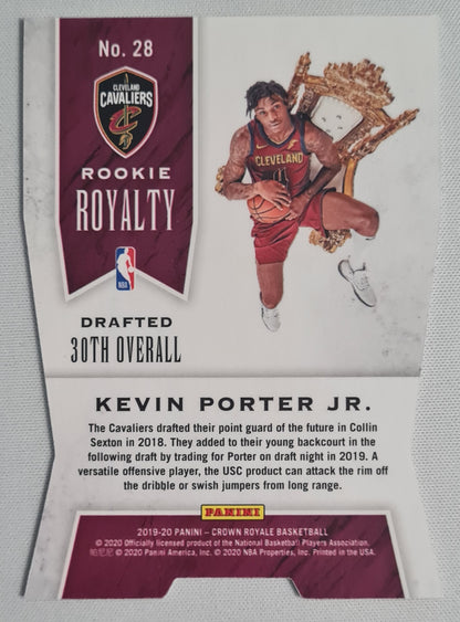 Kevin Porter Jr. - 2019/20 Panini Crown Royal Basketball NBA Cavaliers - Rookie Royalty Red #28 /49