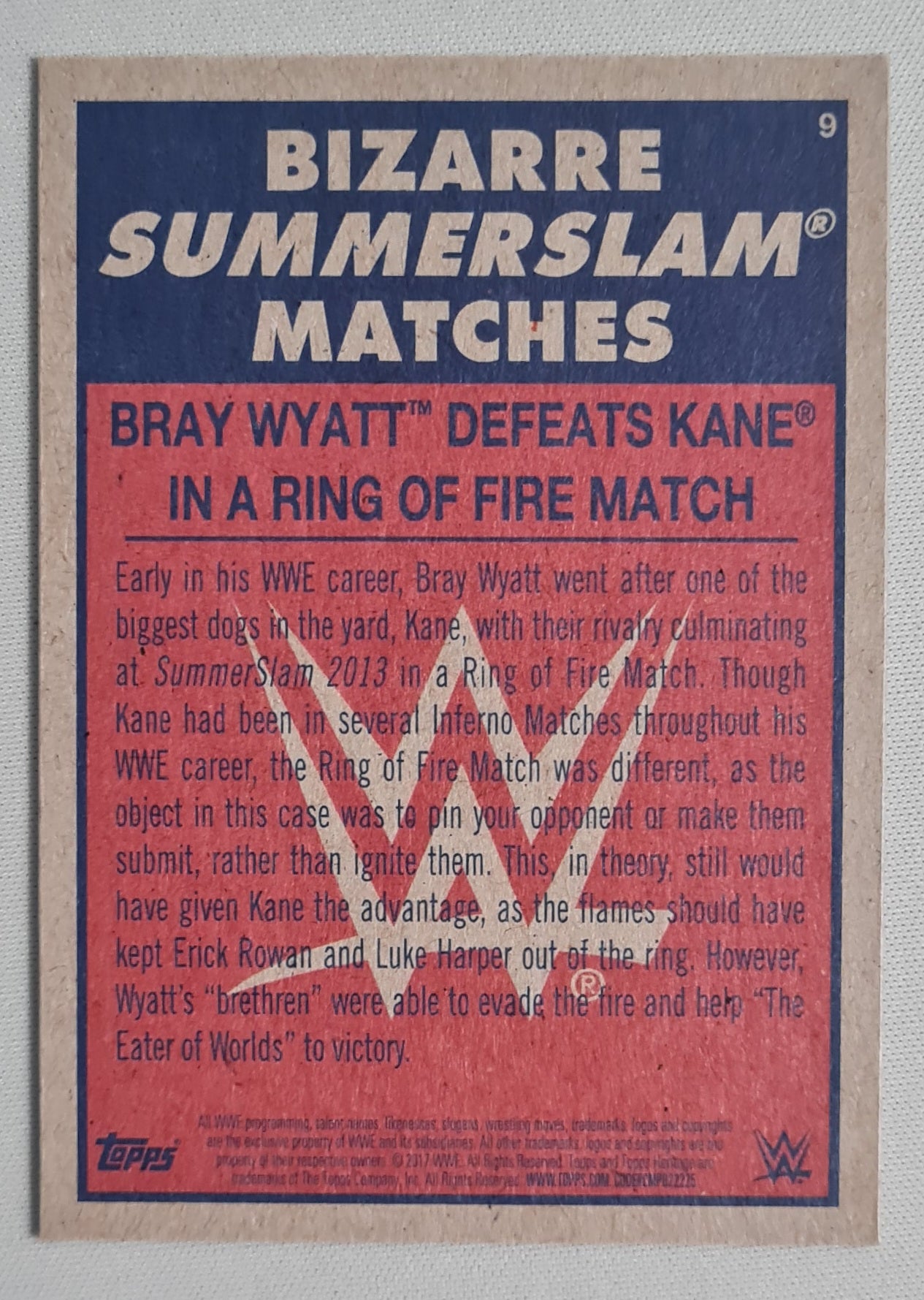Bray Wyatt  - 2017 Topps WWE Bizarre SummerSlam Matches #9