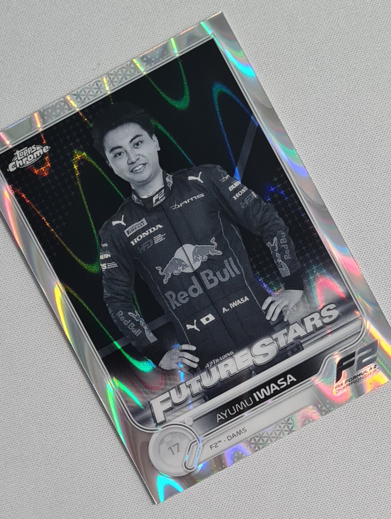 Ayumu Iwasa - 2022 Topps Chrome F2 tm DAMS  #92 Black & White Ray Wave