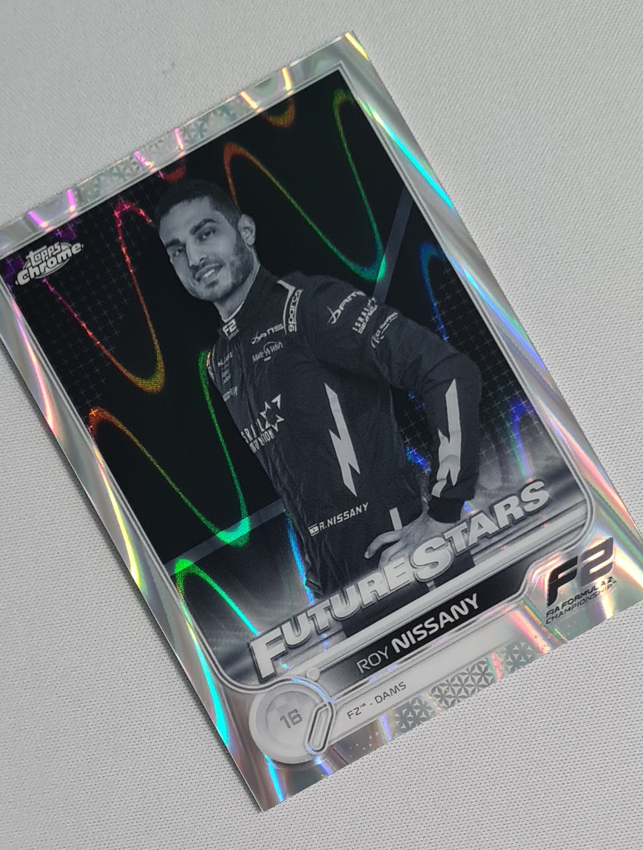 Roy Nissany - 2022 Topps Chrome F-2 tm DAMS #91 Black & White Ray Wave