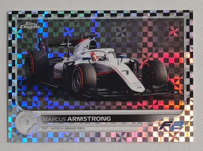 Marcus Armstrong - 2022 Topps Chrome F-2 Dallara F2 2018 Mecachrome  #135  Checkered flag