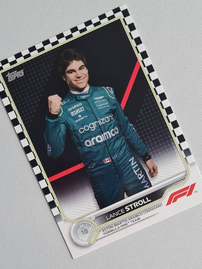 Lance Stroll - 2022 Topps F-1 Aston Martin Aramco Cognizant Formula One Team #48 Checker