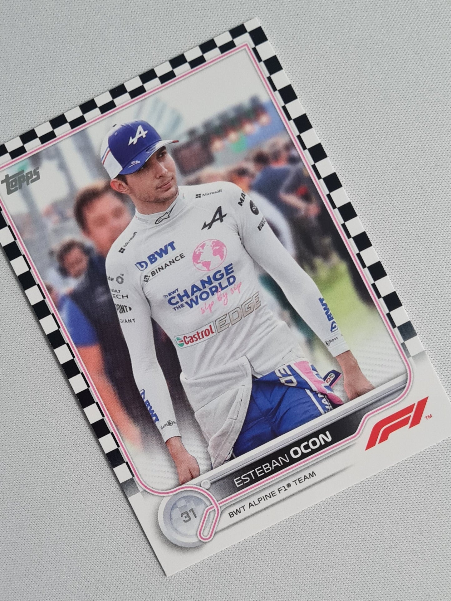 Esteban Ocon - 2022 Topps F-1 BWT Alpine Formula One Team #43 checker