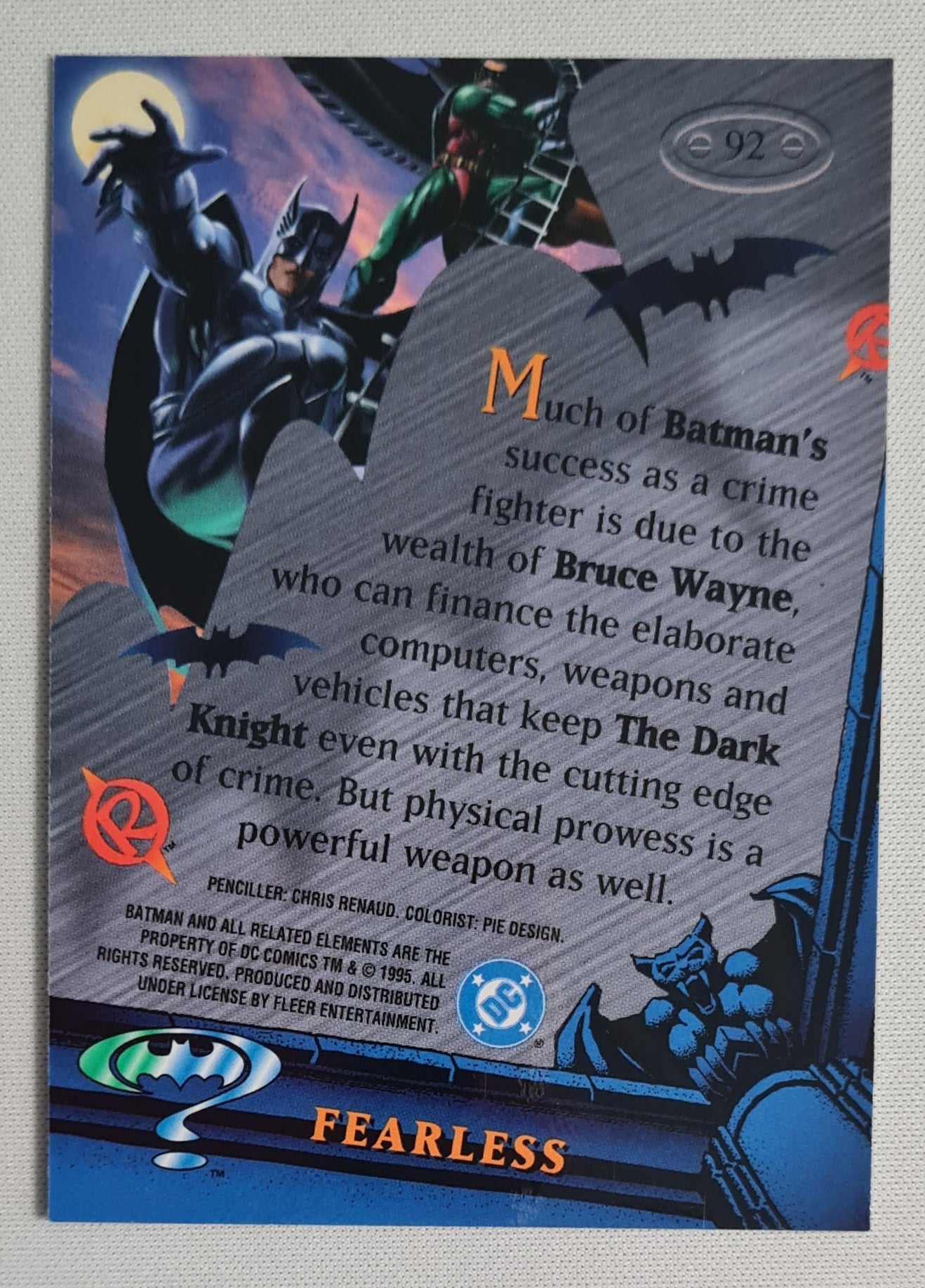 Batman - 1995 Fleer Batman Metal Forever Fearless DC #92