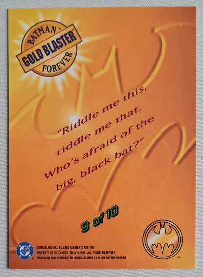 Riddler - 1995 Fleer Ultra Metal Batman Forever/ Gold Blaster forever  9/10