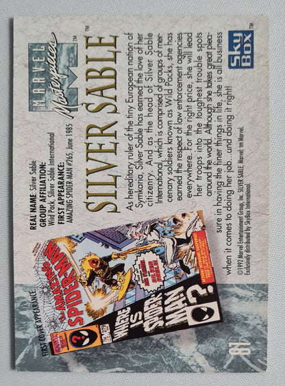 Silver Sable - 1992 Marvel Entertainments SkyBox Marvel Masterpieces #81