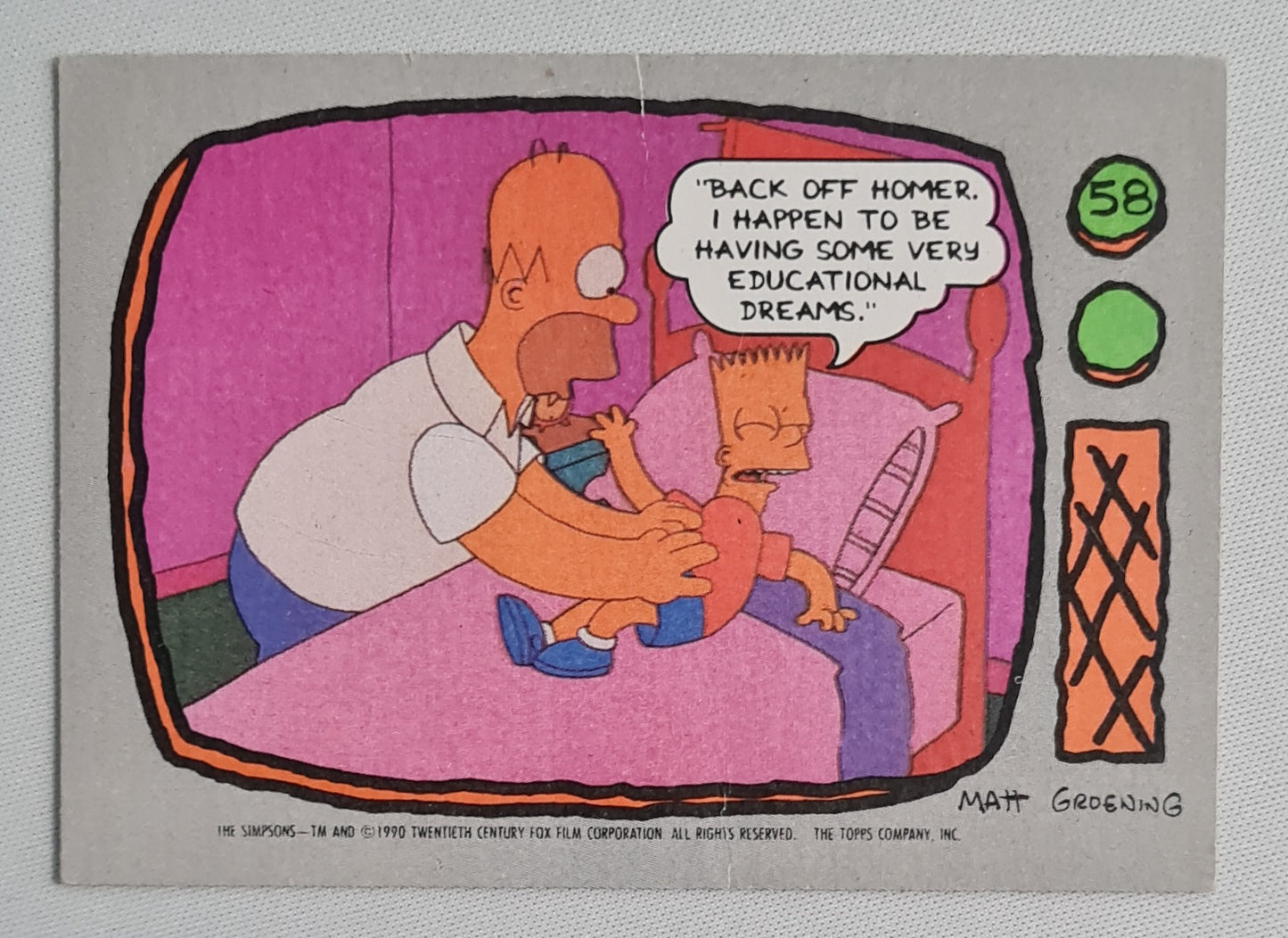 The Simpsons - 1990 Topps Twentieth Century #58 (damaged)