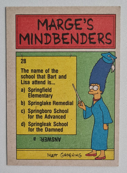 The Simpsons - 1990 Topps Twentieth Century #58 (damaged)