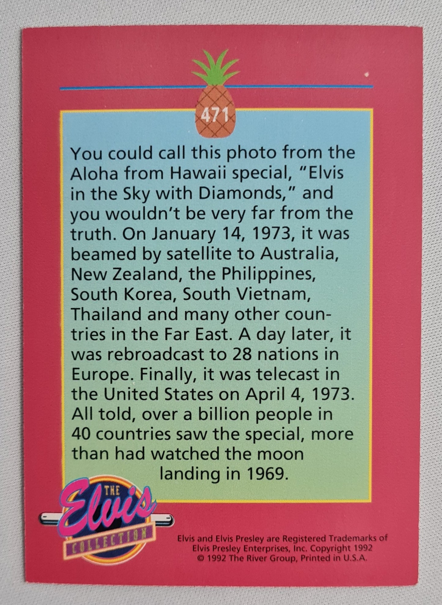 Elvis Presley - 1992 The River Group "The Elvis Collection" Aloha Special #471