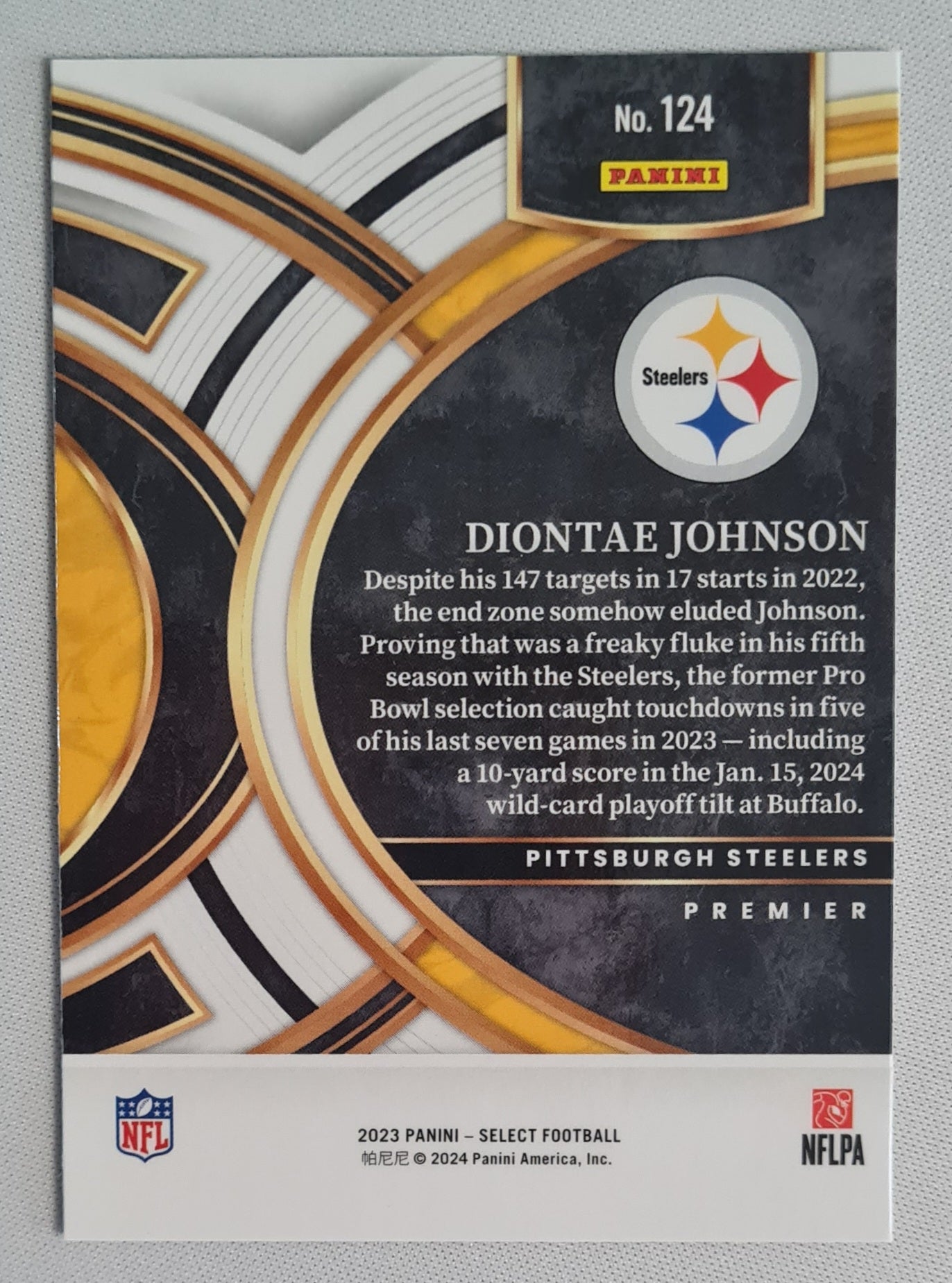 Diontae Johnson - 2023 Panini Select Football NFL Pittsburgh Steelers #124