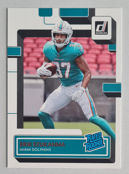 Erik Ezukanma - 2022 Panini Donruss Football Rated Rookie - NFL Miami Dolphins #339