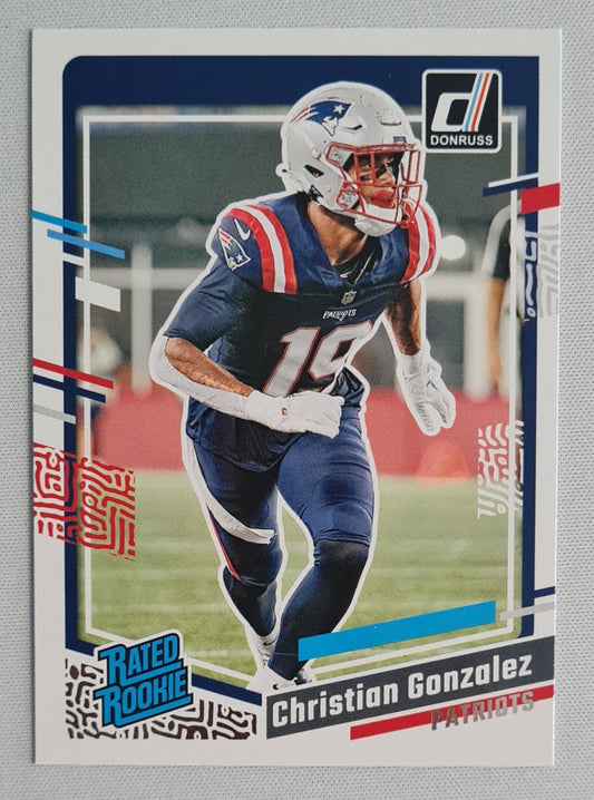 Christian Gonzalez - 2023 Panini Donruss Football Rated Rookie - NFL Patriots #369