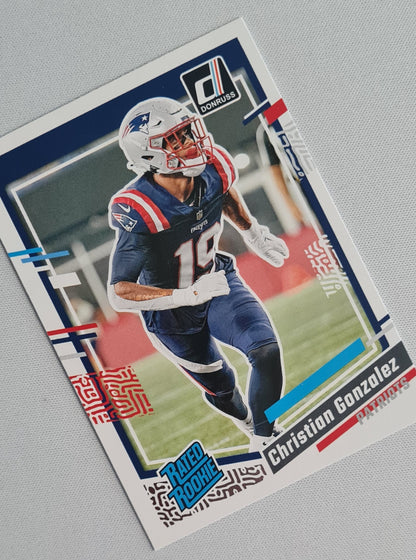 Christian Gonzalez - 2023 Panini Donruss Football Rated Rookie - NFL Patriots #369