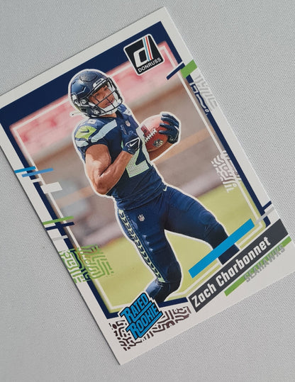 Zach Charbonnet - 2023 Panini Donruss Football Rated Rookie - NFL Seahawks #392