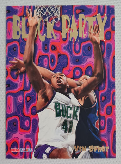 Vin Baker - 1995 SkyBox Basketball Block Party - NBA Bucks 11 of 25