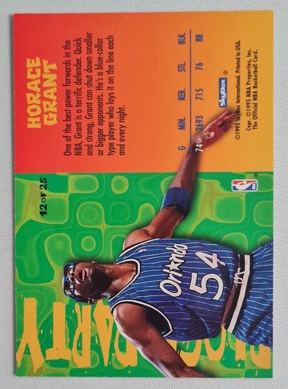 Horace Grant - 1995 SkyBox Basketball Block Party - NBA Magic 12 of 25
