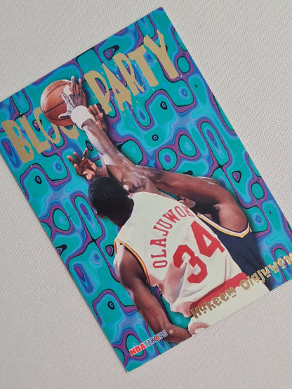 Hakeem Olajuwon - 1995 SkyBox Basketball Block Party - NBA Rockets #08 of 25