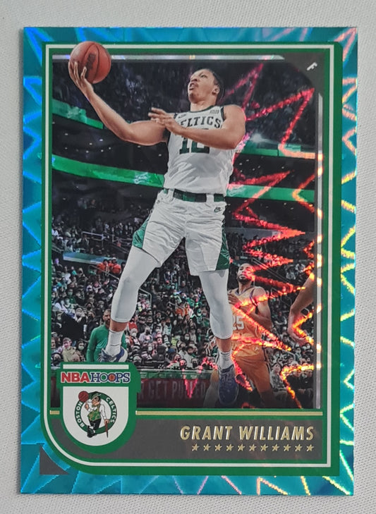 Grant Williams - 2022/23 Panini NBA Hoops Basketball Boston Celtics #8 Teal Explosion Foil Parallel