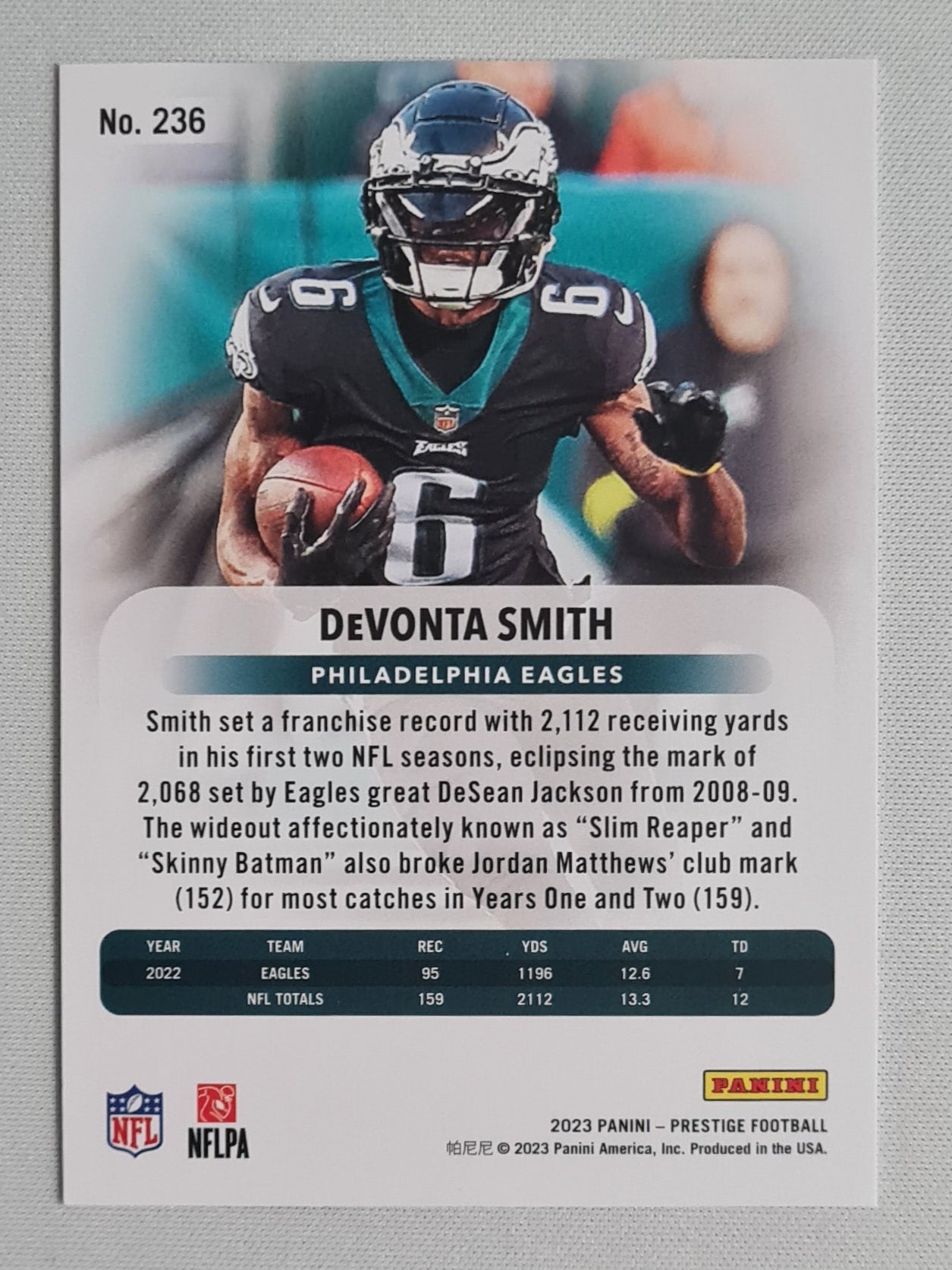 DeVonta Smith - 2023 Panini Prestige Football Philadelphia Eagles NFL #236