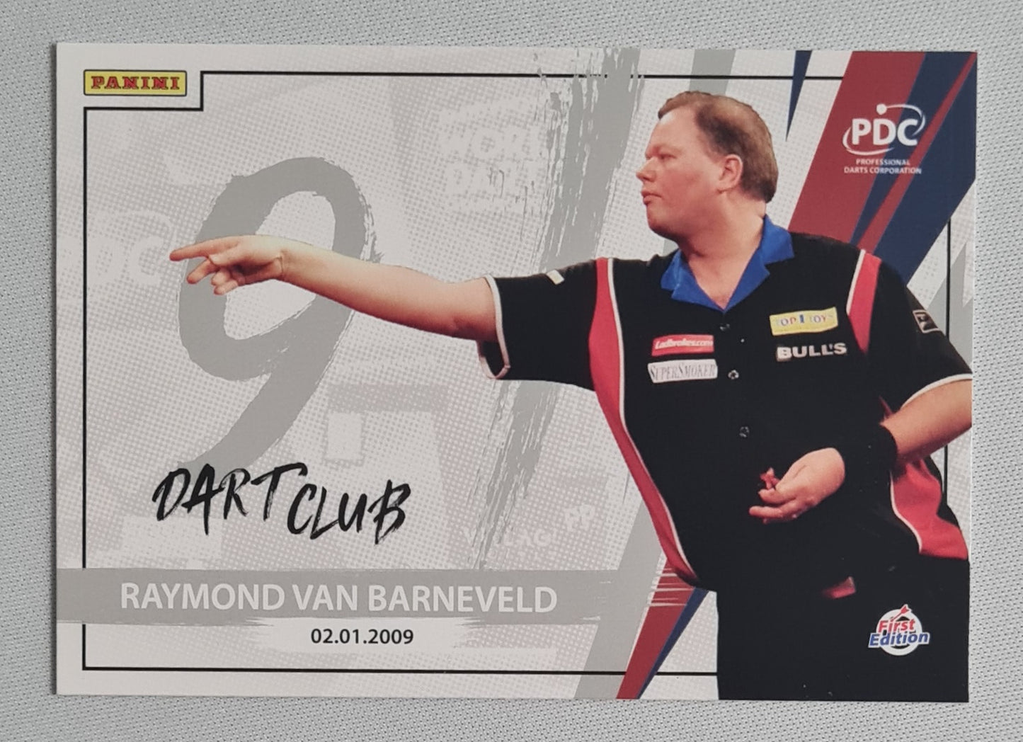 Raymond van Barneveld - 2024 Panini PDC World Championship Darts TC Collection  "9 Dart Club" Netherlands  #NINE-01
