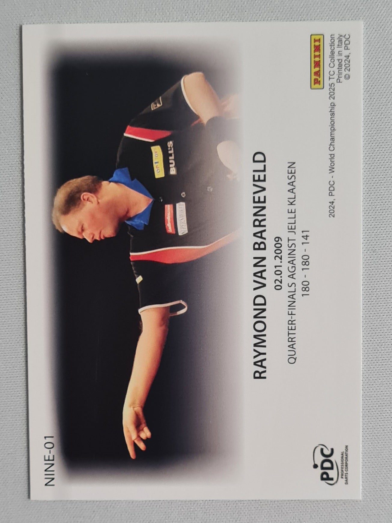 Raymond van Barneveld - 2024 Panini PDC World Championship Darts TC Collection  "9 Dart Club" Netherlands  #NINE-01