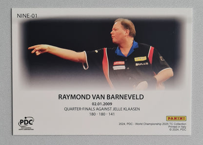 Raymond van Barneveld - 2024 Panini PDC World Championship Darts TC Collection  "9 Dart Club" Netherlands  #NINE-01