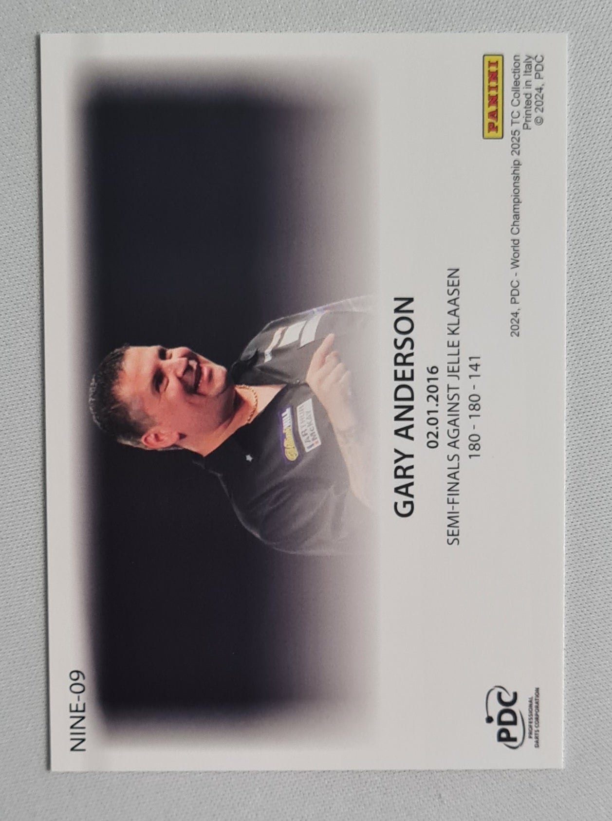 Gary Anderson - 2024 Panini PDC World Championship Darts TC Collection "9 Dart Club" #NINE-09