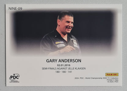 Gary Anderson - 2024 Panini PDC World Championship Darts TC Collection "9 Dart Club" #NINE-09