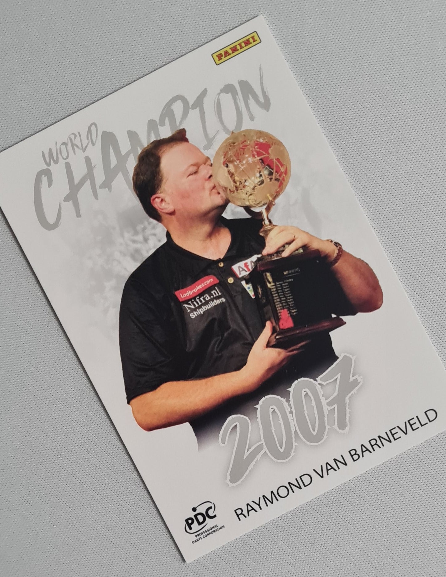 Raymond van Barneveld - 2024 Panini PDC World Championship Darts TC Collection - WORLD CHAMPION 2007 "Barney"#CAMP-04