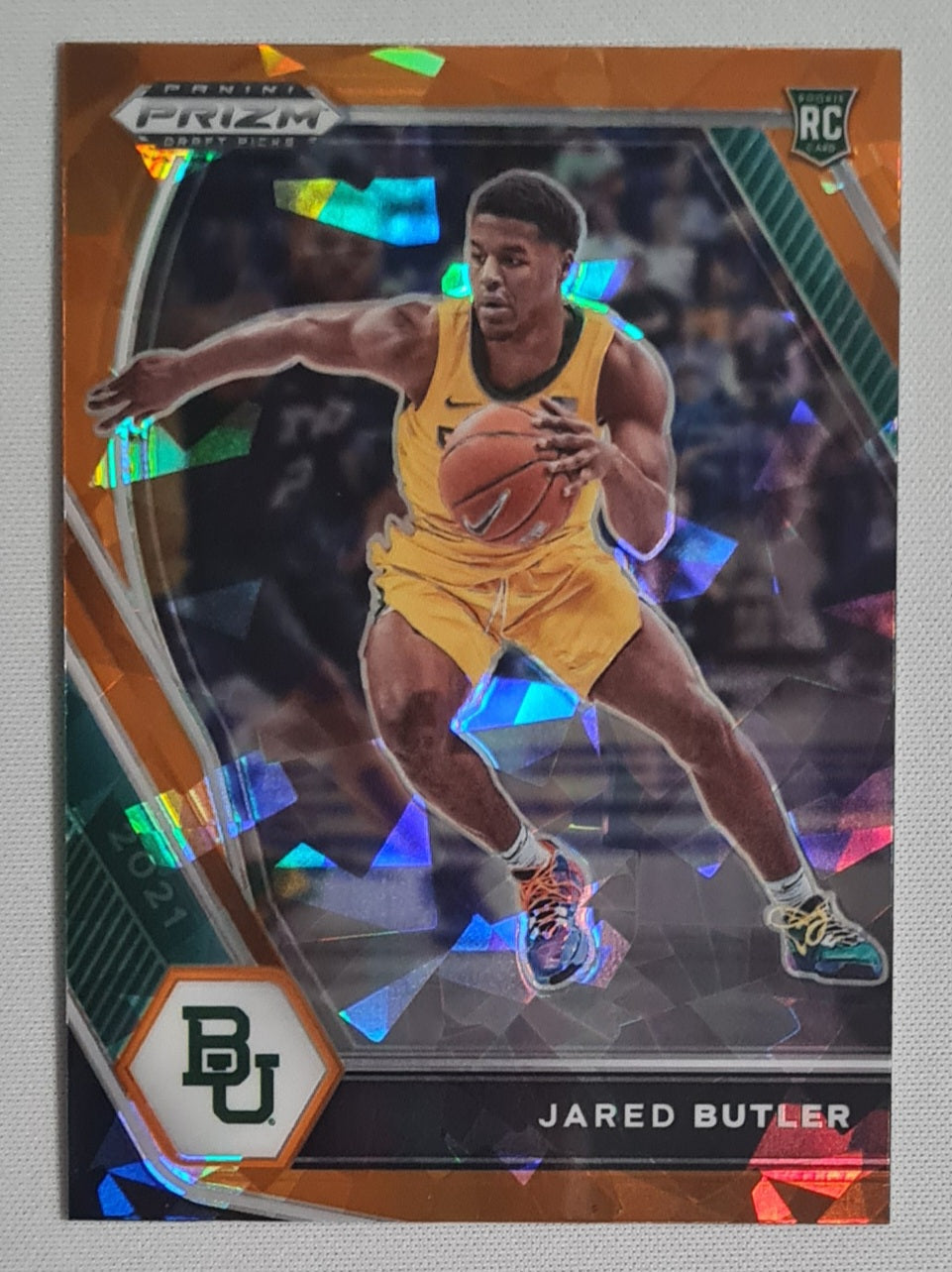 Jared Butler - 2021 Panini Prizm Draft Picks (RC) Basketball BU #30 Orange Cracked Ice