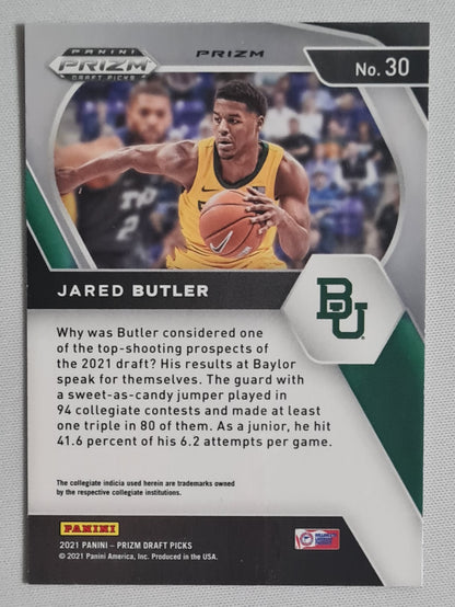 Jared Butler - 2021 Panini Prizm Draft Picks (RC) Basketball BU #30 Orange Cracked Ice