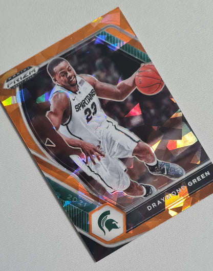 Draymond Green - 2021 Panini Prizm Draft Picks Basketball Spartans #73 Orange Cracked Ice