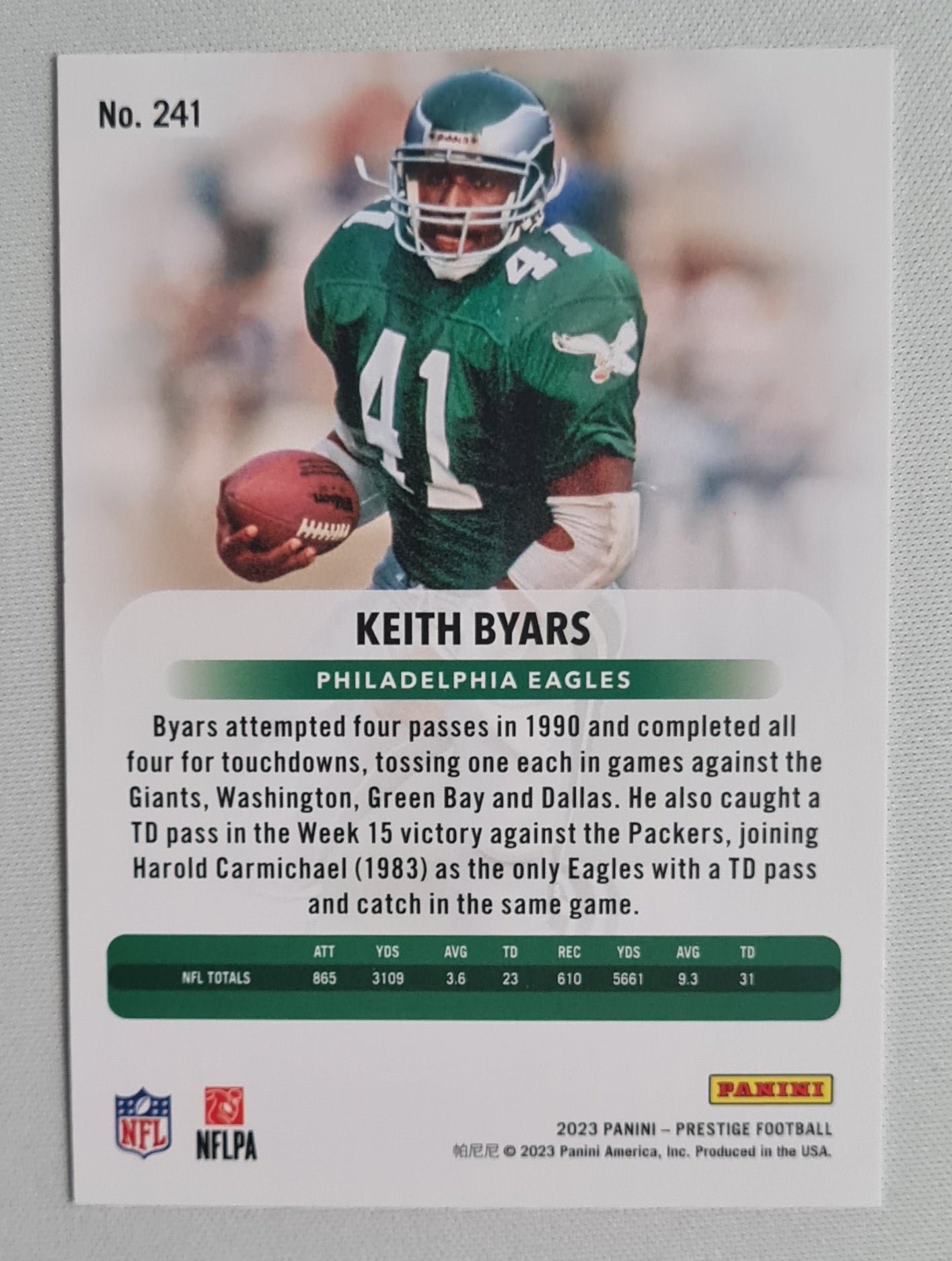 Keith Byars - 2023 Panini Prestige Football NFL Philadelphia Eagles #241