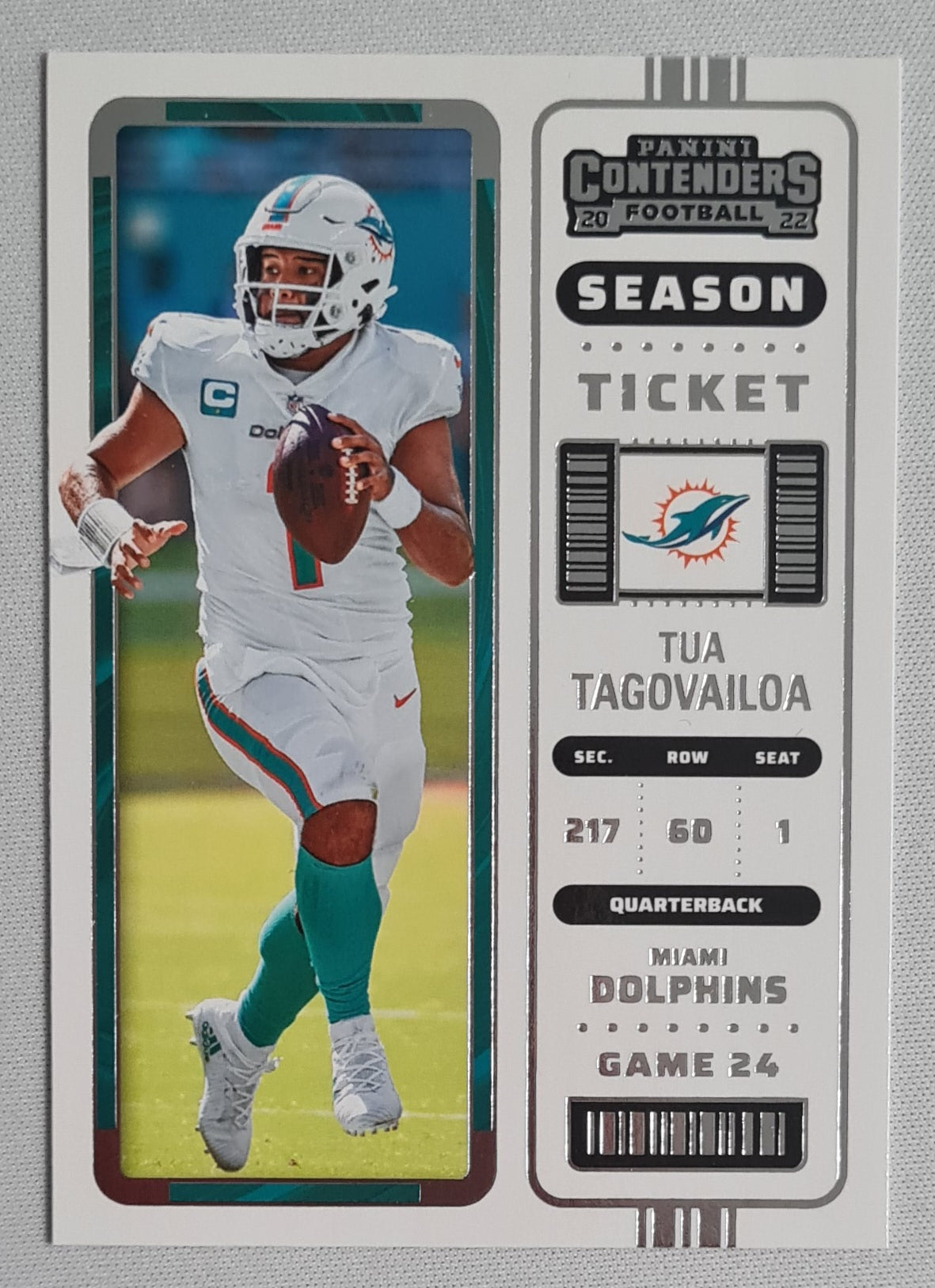 Tua Tagovailoa - 2022 Panini Contenders Football NFL Miami Dolpins Season Ticket #79