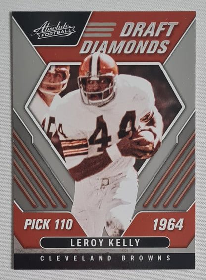 Leroy Kelly - 2022 Panini Absolute Football - Draft Diamonds Pick 110 in 1964 #DD-18