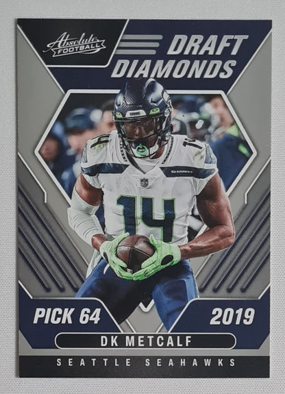 DK Metcalf- 2022 Panini Absolute Football - Draft Diamonds Pick 64 in 2019 #DD-13