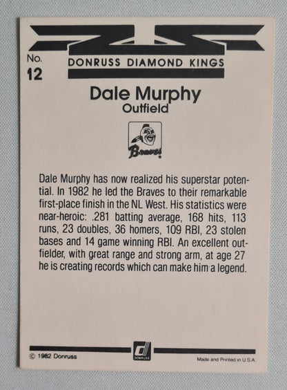 Dale Murphy - 1982 Donruss Diamond Kings Braves #12
