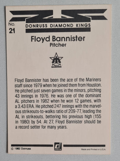 Floyd Bannister - 1982 Donruss Diamond Kings Mariners #21