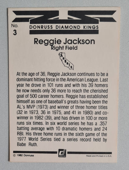 Reggie Jackson - 1982 Donruss Diamond Kings Angels #3