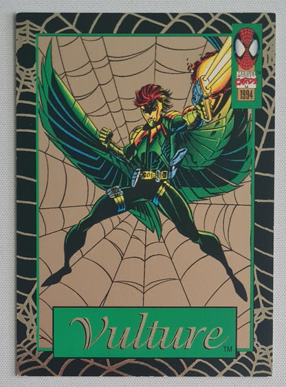 Vulture - 1994 Marvel Cards (Spiderman, Vulture Cards) GOLD WEB Limited Edition Cards - Four of Six