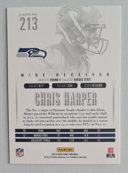 Chris Harper - 2013 Panini Prestige Football (RC) NFL Seattle Seahawks 213 ROOKIE