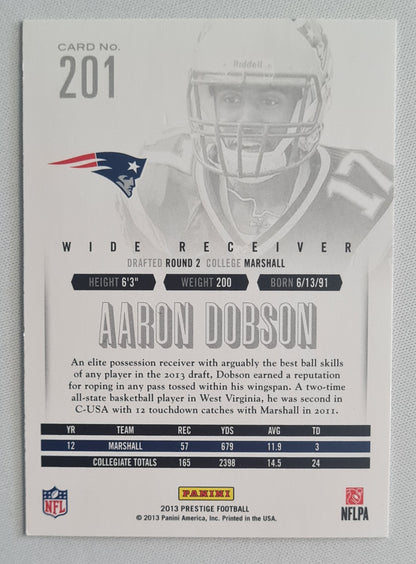 Aaron Dobson - 2013 Panini Prestige Football (RC) NFL New England Patriots #201 ROOKIE