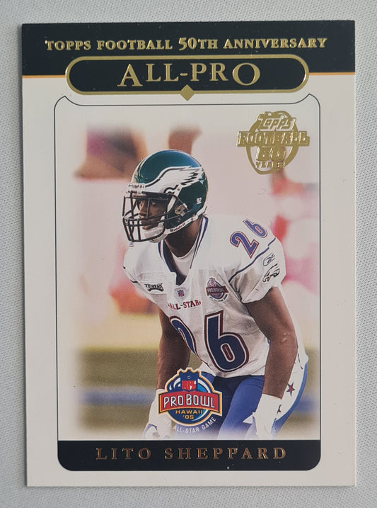 Lito Sheppard - 2005 Topps NFL Football All-Pro - 50th Anniversary - Pro Bowl #336