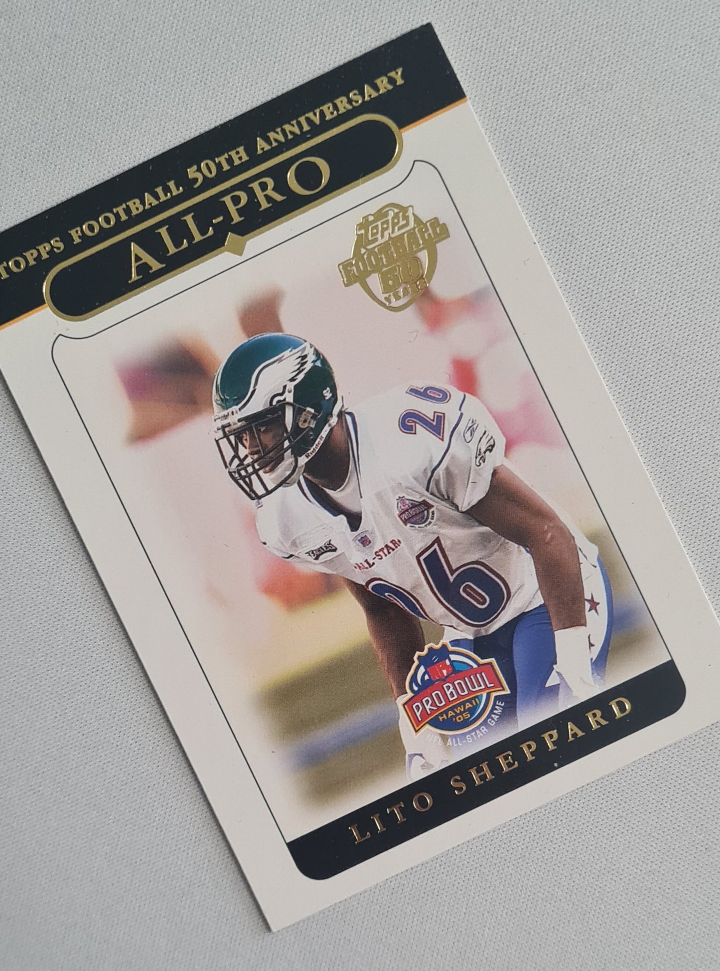 Lito Sheppard - 2005 Topps NFL Football All-Pro - 50th Anniversary - Pro Bowl #336