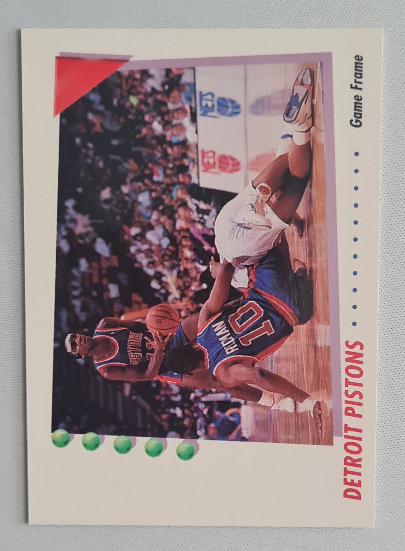 Detroit Pistons - 1992 SkyBox NBA Basketball Court Action - Game Frame #412